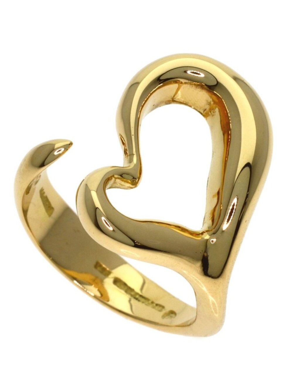Tiffany & Co Open Heart Ring 18k Yellow Gold